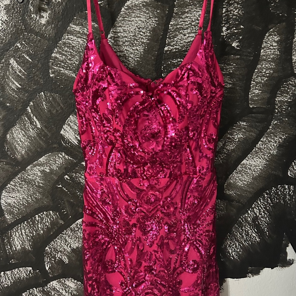 Pink Sequin Embellished Dress - Picture 1 of 3
